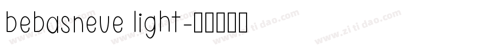 bebasneue light字体转换